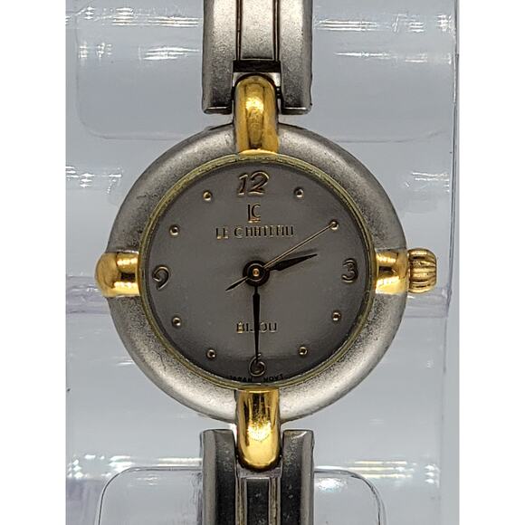 Le Chateau Classy Elegant Rare Women's Two Tone Grey Metal Analog Quartz Watch - Picture 1 of 8